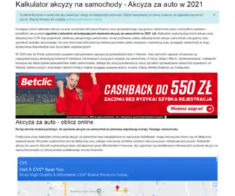 Akcyzowy.pl(Kalkulator akcyzy za samochody 2020) Screenshot