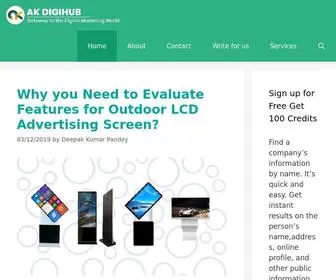 Akdigihub.com(Best Digital Marketing Blog) Screenshot