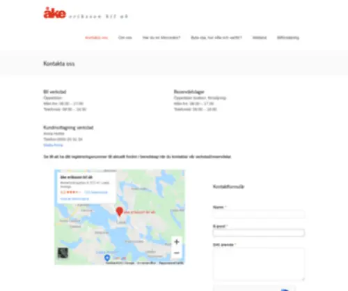 Akeeriksson.se(Bilverkstad) Screenshot