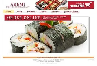 Akemijapanese.com(AKEMI Japanese Restaurant) Screenshot