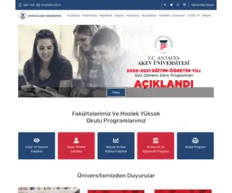 Akev.edu.tr(Antalya akev üniversitesi) Screenshot
