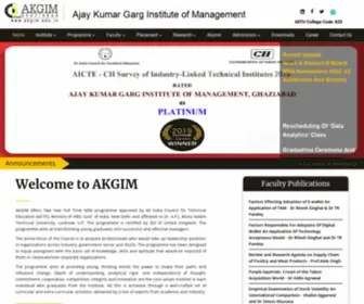 Akgim.edu.in(Ajay Kumar Garg Institute of Management) Screenshot