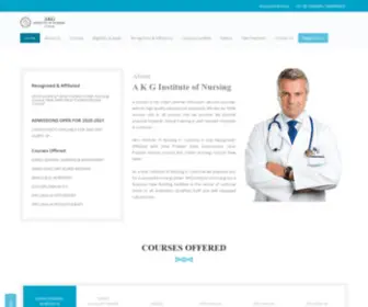 Akginstituteofnursing.co.in(B sc nursing college in lucknow) Screenshot