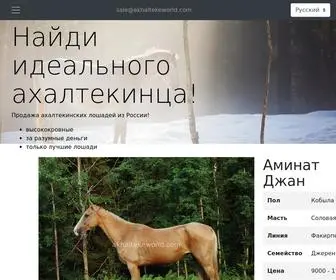 AkhaltekeWorld.com(Ахалтекинские лошади на продажу) Screenshot