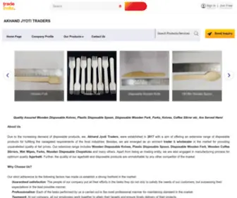 AkhandjYotidisposables.com(Wooden Disposable Knives Manufacturer) Screenshot