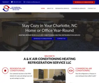 Akheatingandairconditioning.com(A&K Air Conditioning Heating Refrigeration Service LLC) Screenshot