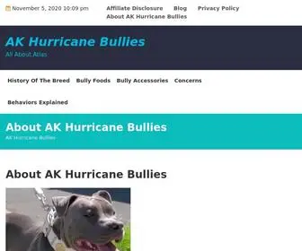 Akhurricanebullies.com(About AK Hurricane Bullies) Screenshot