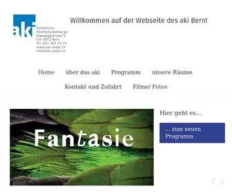 Aki-Unibe.ch(Willkommen auf der Webseite des aki Bern) Screenshot