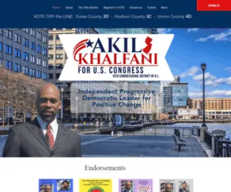 Akilkhalfani.com(Khalfani4USCongress) Screenshot