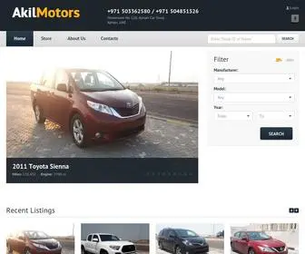 AkilmotorsfZe.com(Akil Motors) Screenshot