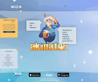 Akinator.com(Akinator, the Web Genius) Screenshot