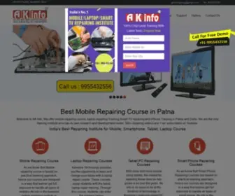 Akinfo.co.in(Mobile Repairing Institute in Patna) Screenshot