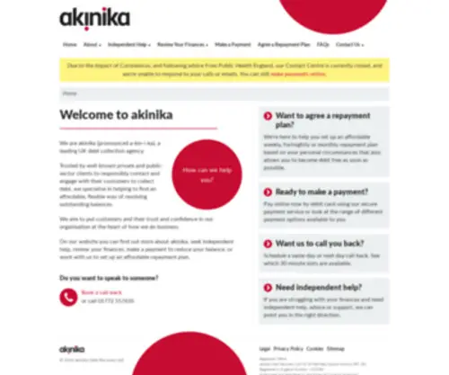 Akinika.co.uk(Akinika Payment Portal) Screenshot