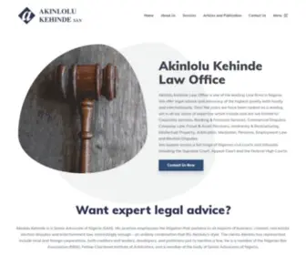 Akinlolukehinde.com(Law Office of Akinlolu Kehinde (SAN) & Co) Screenshot