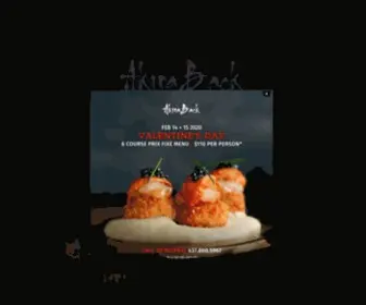 Akirabacktoronto.com(Japanese Restaurant with Authentic Korean Flavors Akira Back Toronto) Screenshot