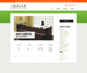 Akitaof.com(Akita Office Furniture) Screenshot