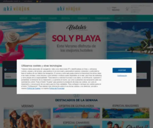 Akiviajes.com(Te ofrecemos una amplia y completa oferta de viajes) Screenshot
