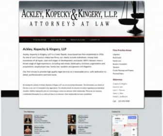 Akklaw.com(Ackley, Kopecky and Kingery, L.L.P) Screenshot