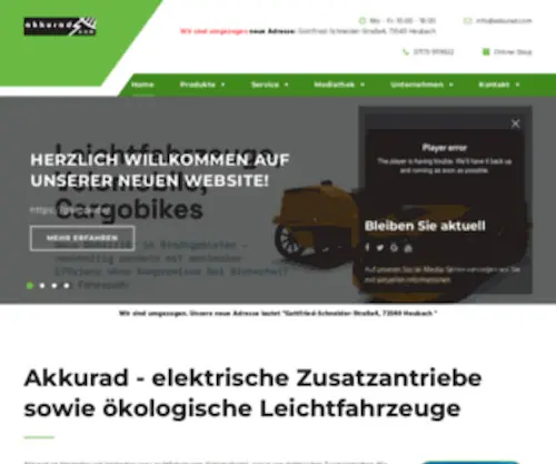 Akkurad.com(E senioren und behindertenräder) Screenshot