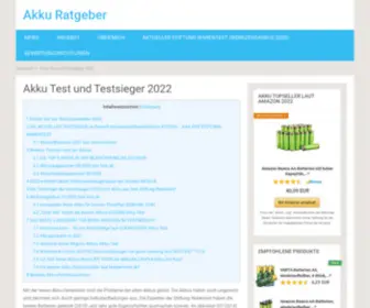 Akkus-Testsieger.de(Anbieter und Tarife im Test aus 2020) Screenshot