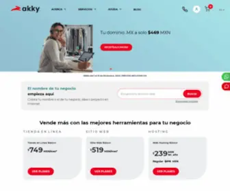 Akky.mx(Desde dominios hasta el servicio web que buscas) Screenshot