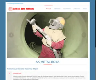 Akmetalboya.com(AK Metal Boya ve Kumlama Hizmetleri) Screenshot