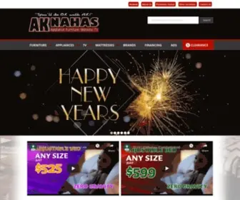Aknahas.com(Furniture, Appliances, Mattress, Dining room, Laundry, Television, Whirlpool, Lane, Financing, Rebates, Flexsteel in Beaver, Industry and Aliquippa PA) Screenshot