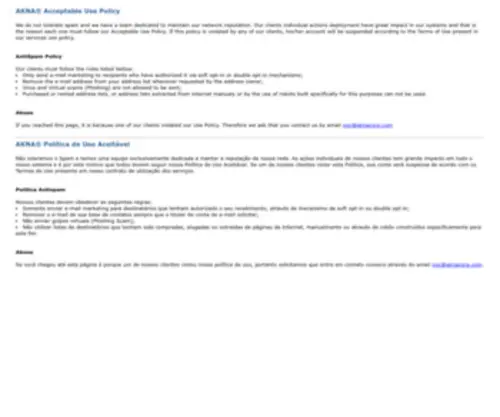 Aknamkt.com.br(Acceptable Use Policy) Screenshot