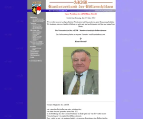 AKNB-Online.de(Offizielles Verbandsorgan des "Arbeitskreis Nordbayerischer Böllerschützen e.V. (AKNB)) Screenshot
