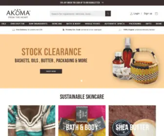 Akoma.com(AKOMA SKINCARE) Screenshot