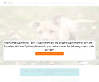 Akomapetproducts.com(Dog House Heaters and Dog Vitamins and Supplements) Screenshot