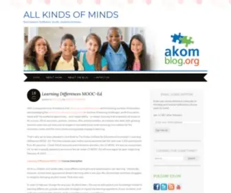 Akomblog.org(All Kinds of Minds) Screenshot