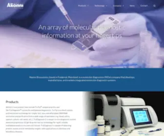 Akonni.com(Molecular Diagnostics Company) Screenshot