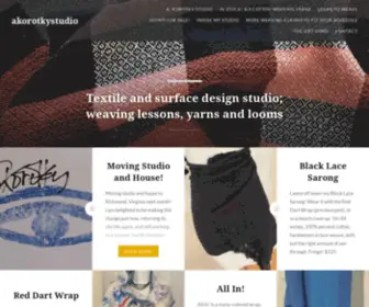 Akorotkystudio.com(Textile and surface design studio) Screenshot