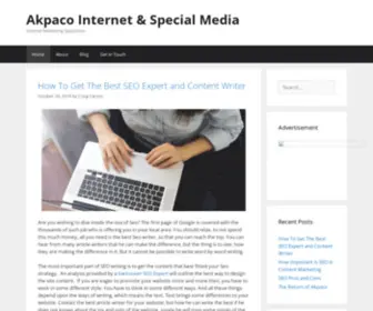 Akpaco.com(Akpaco Internet & Special Media) Screenshot