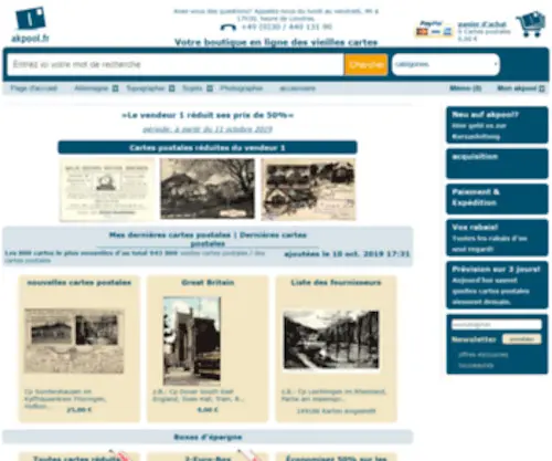 Akpool.fr(Achat de cartes postales anciennes du monde entier) Screenshot