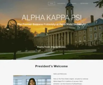 Akpsipsu.com(Alpha Kappa Psi Professional Co) Screenshot