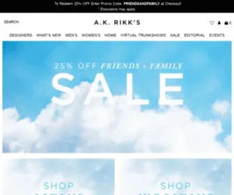 Akrikks.com(A.K. Rikk's) Screenshot