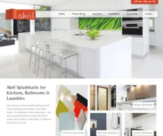 Akril.com.au(Brilliant Splashbacks for Kitchens) Screenshot