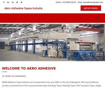 Akroadhesive.com(Akro Adhesive Tapes Industry) Screenshot