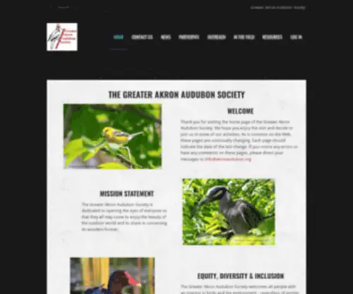 Akronaudubon.org(Greater Akron Audubon Society) Screenshot