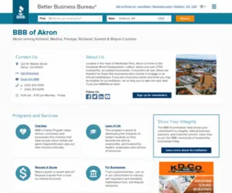 Akronbbb.org(Akron BBB) Screenshot