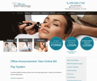 Akronderm.com(Dermatologists in Akron Ohio) Screenshot