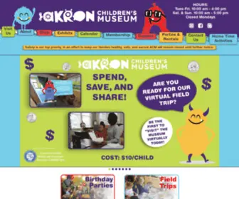Akronkids.org(Akron Children's Museum Website) Screenshot