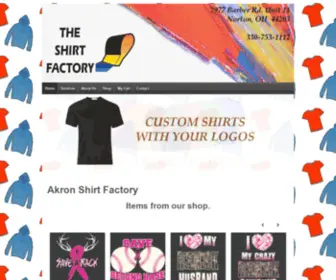 Akronshirtfactory.com(The Shirt Factory) Screenshot