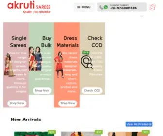 Akrutisarees.com(Akruti Sarees) Screenshot