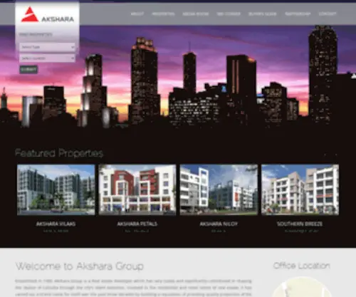 Aksharagroup.com(Building Better Lives) Screenshot