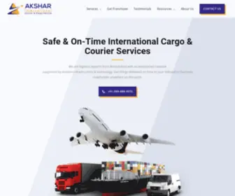 Aksharcouriercargo.com(Akshar International Courier and Cargo Services) Screenshot