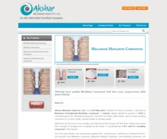 Aksharmelamines.com(Moulding Compound Supplier) Screenshot