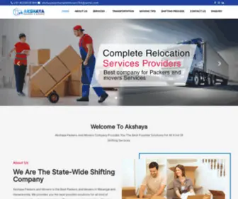 Akshayapackersandmovers.in(Packers and Movers in Warangal and Hanamkonda) Screenshot